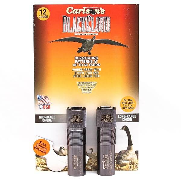 CARLSON'S Choke Tubes 12 Gauge for Remington Pro Bore [ 2 Pack | Mid Range & Long Range Diameter ] Titanium-Coated Steel | Black Cloud Waterfowl Choke Tube | Made in USA